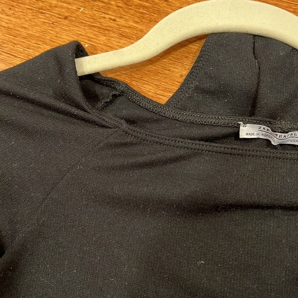 Zara Tops Zara Black Off Shoulder Bodysuit Poshmark